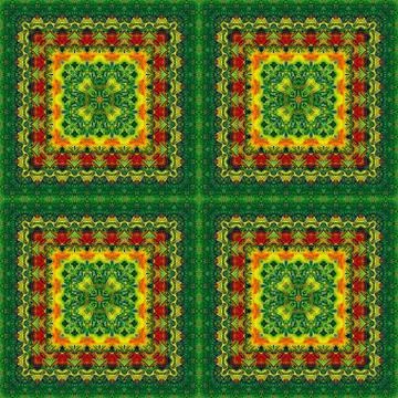 Seamless pattern, oil painting Stock Illustration