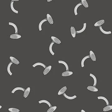 Seamless pattern old bent nail cartoon vector Illustrazione stock