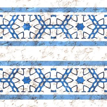Seamless  pattern  of old China ceramics Stock Illustration