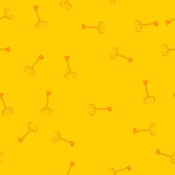 Seamless pattern old golden key cartoon vector Illustrazione stock