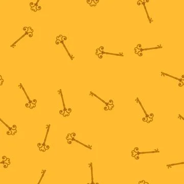 Seamless pattern old key vintage cartoon vector Illustrazione stock