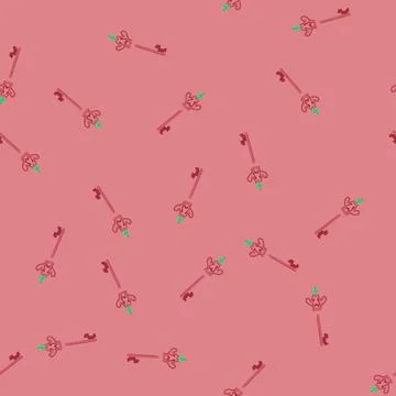 Seamless pattern old magic key cartoon vector Illustrazione stock