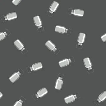 Seamless pattern old metal milk can cartoon vector Stock Illustration