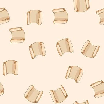 Seamless pattern old papyrus parchment cartoon vector Stock Illustration