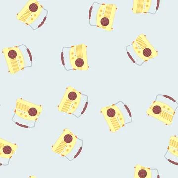 Seamless pattern old radio sound cartoon vector 스톡 일러스트