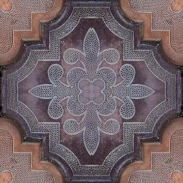 Seamless pattern with old road or wall tile Stock Photos