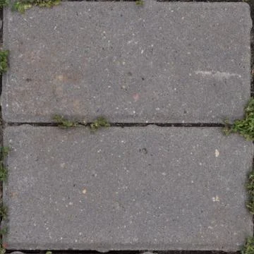 Seamless pattern with old road tile with grass Stock Photos