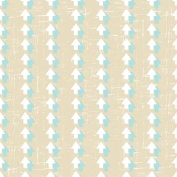 Seamless pattern with old scratched arrows. Stock Illustration