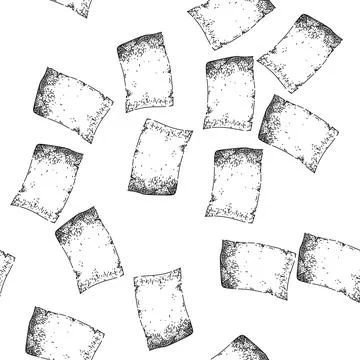 Seamless pattern old scroll paper sketch hand drawn Stockillustratie