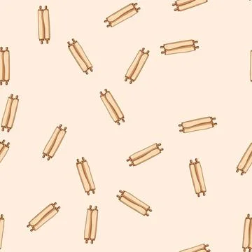 Seamless pattern old scroll papyrus cartoon vector Stockillustratie