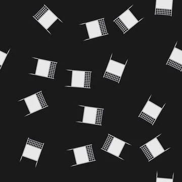 Seamless pattern old white fence cartoon vector Stock Illustration
