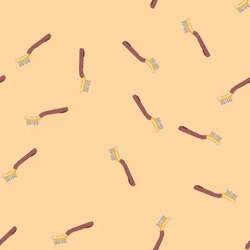 Seamless pattern old wire brush cartoon vector Illustrazione stock