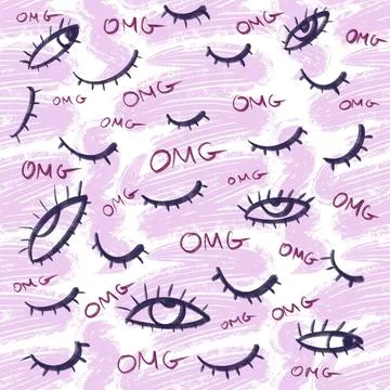 Seamless pattern OMG Stock Illustration