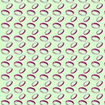 Seamless pattern with onion rings Stock Illustration