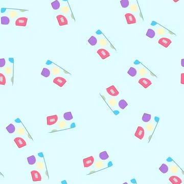 Seamless pattern online credit card cartoon vector Stock Illustration
