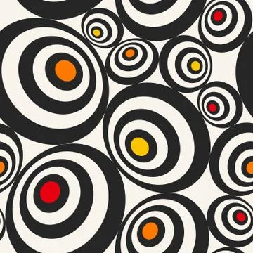 Seamless pattern in op art style Stock Illustration