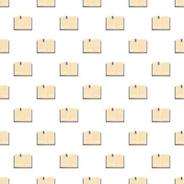 Seamless pattern of open books for education background Stock Illustration