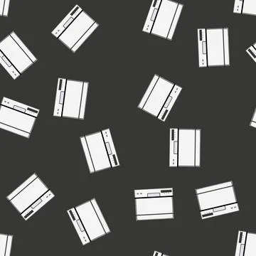 Seamless pattern open dishwasher kitchen cartoon vector Stock Illustration