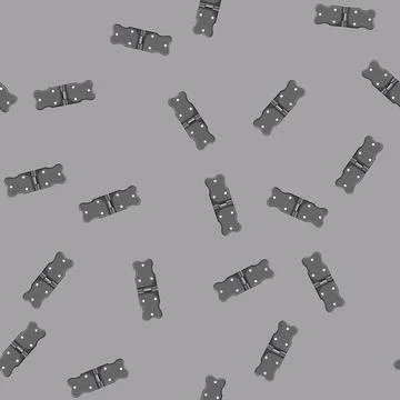 Seamless pattern open door hinge cartoon vector Illustration