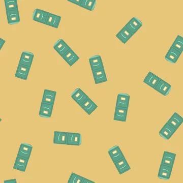 Seamless pattern open file cabinet cartoon vector Stock Illustration