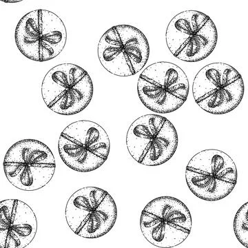 Seamless pattern open gift box top view sketch hand drawn 스톡 일러스트