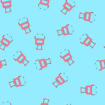 Seamless pattern open kid luggage cartoon vector Stock Illustration
