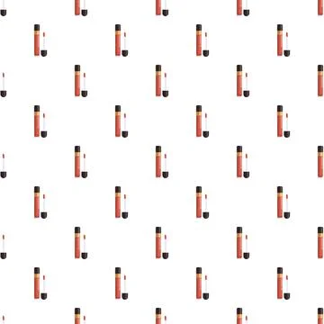 Seamless pattern with open red lip gloss applicators 스톡 일러스트