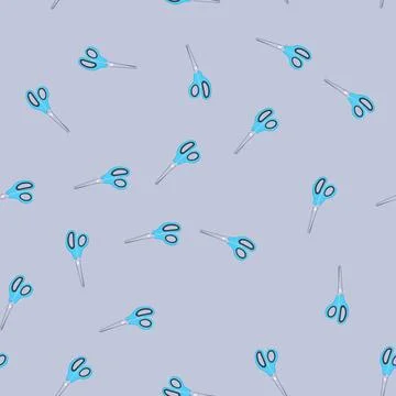 Seamless pattern open scissor cartoon vector Stockillustratie