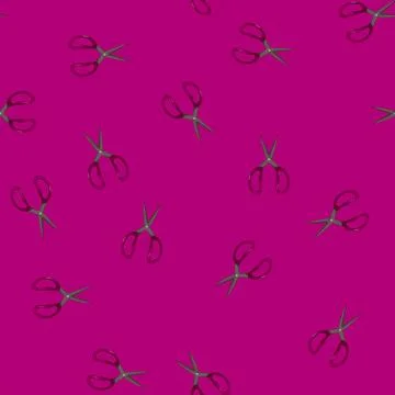 Seamless pattern open scissor cut cartoon vector Stock Illustration