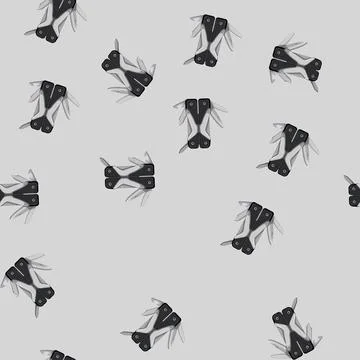Seamless pattern opener knife tool cartoon vector Stock Illustration