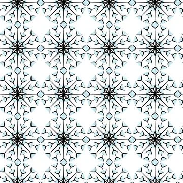 Seamless pattern of openwork snowflakes with blue hues. Vector repeat texture 스톡 일러스트