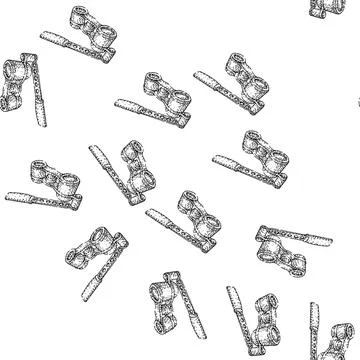 Seamless pattern Opera glasses tool viewing live theater performance Ilustração Stock