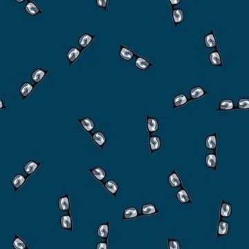 Seamless pattern optic geek glasses cartoon vector Stock Illustration