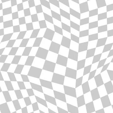 Seamless pattern optical illusion chessboard background vector Stock Illustration