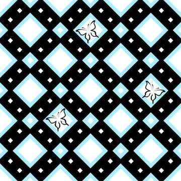 Seamless pattern or background  with butterflies Stock Illustration