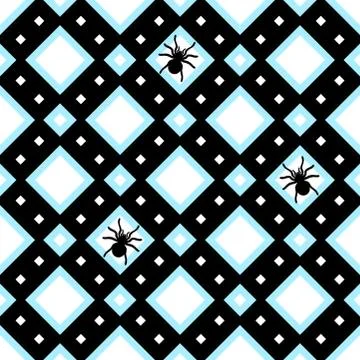 Seamless pattern or background with spiders Stock-Illustration