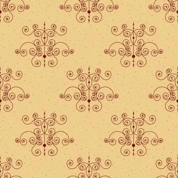 Seamless pattern or forged elements. Modern style for wallpaper, wrapping Stock Illustration