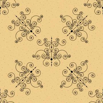 Seamless pattern or forged elements. Modern style for wallpaper, wrapping Stock Illustration