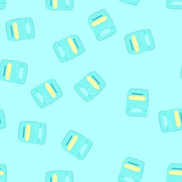 Seamless pattern oral dental floss cartoon vector Stockillustratie