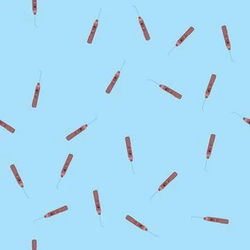 Seamless pattern oral irrigator tip providing effective dental hygiene Stock Illustration