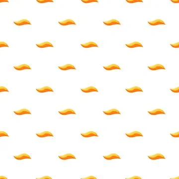 Seamless pattern with orange abstract curved shapes Stockillustratie