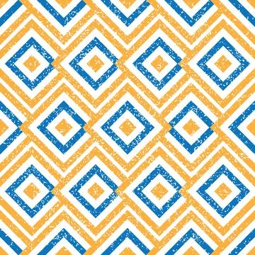 Seamless pattern with orange and blue squares 7097 Stock Illustration