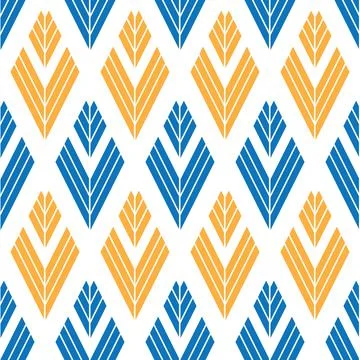 Seamless pattern with orange and blue stripes 7389 스톡 일러스트