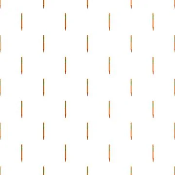 Seamless pattern with orange and green pencils repeating Stockillustratie