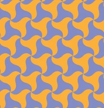 Seamless Pattern, Orange And Purple Waves Stock Illustration