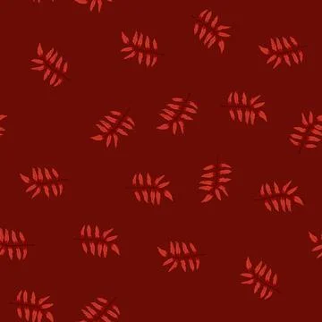 Seamless pattern orange autumn leaf cartoon vector Stockillustratie