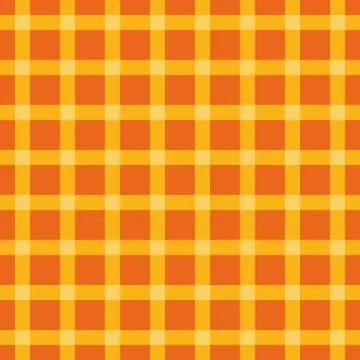 Seamless pattern with orange chequered design Stock Illustration