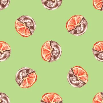 Seamless pattern Orange chocolate. Illustrazione stock