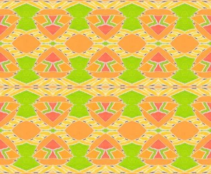 Seamless pattern orange green Illustrazione stock