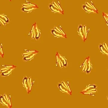 Seamless pattern orange lava splash cartoon vector Illustrazione stock